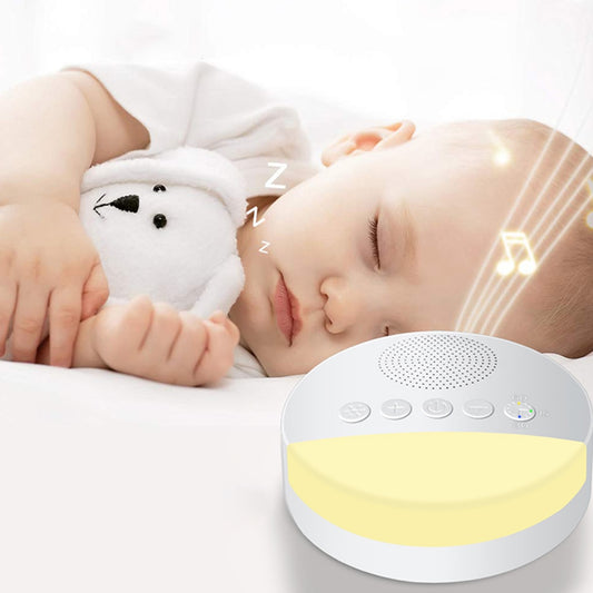 Baby White Noise Machine USB Rechargeable Timed Shutdown Sleep Machine Baby Sleep Sound Player Night Light Timer Noise Player