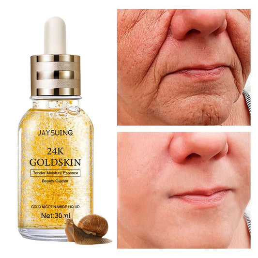 Collagen Removal Wrinkle Serum 24K Gold Anti Aging Lifting Firming Fade Fine Lines Face Essence Moisturizing Skin Care Products