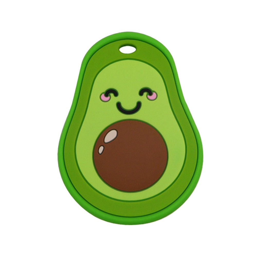 Kovict 1pc Silicone Teether Baby Cartoon Durian Watermelon Avocado Fruit Sushi Pendants DIY Baby Chewing Teether Pacifier Chain