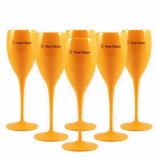 1/4/6pcs Wine Party Veuve Clicquot Champagne Coupes Glass VCP Flutes Acrylic Goblet Trendy Plastic Cups Summer Christmas Present