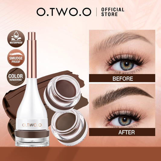 O.TWO.O Eyebrow Gel Brow Cream 4 Colors Waterproof Smudge proof Long-lasting Eyebrow Pomade Highly Tint for Eyebrows Makeup